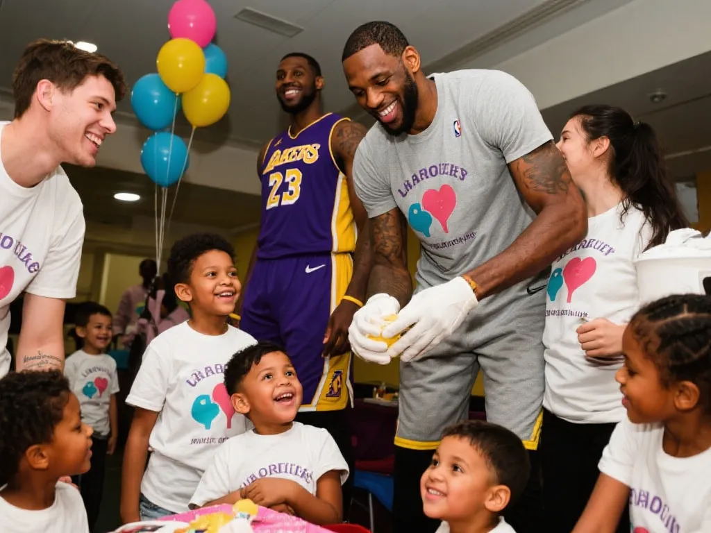 NBA球星参与儿童慈善活动